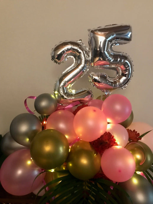 CHOOSE YOUR NUMBER-Number balloon Bouquet - For Birthday or happy anniversary balloons I-AFBO