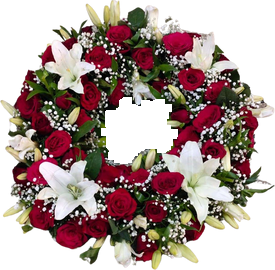 Condolence wreath delivery same day book online for funeral sympathy flowers I-FBO