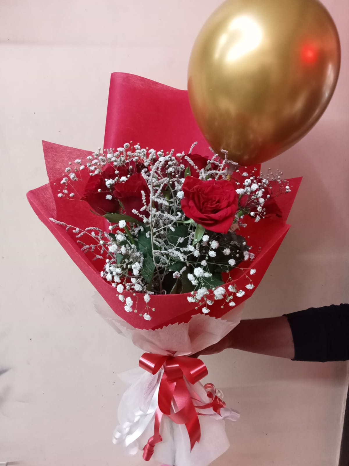Red Roses Flower Bouquet Freeshipping