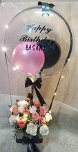 Load image into Gallery viewer, Peach Roses Balloon Bouquet - Happy birthday balloons customised- personalised text C-BFST
