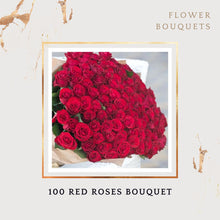 Load image into Gallery viewer, 100 Red Roses Flower Bouquet for valentine&#39;s day I-FBO

