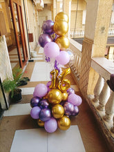 Load image into Gallery viewer, 16th Birthday Balloons - Customise Number balloon Bouquet - For Birthday or anniversary
