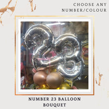 Load image into Gallery viewer, 23rd Birthday Balloons - Customise Number balloon Bouquet - For Birthday or anniversary
