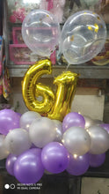 Load image into Gallery viewer, 61st Birthday Balloons - Customise Number balloon Bouquet - For Birthday or anniversary I-AFBO
