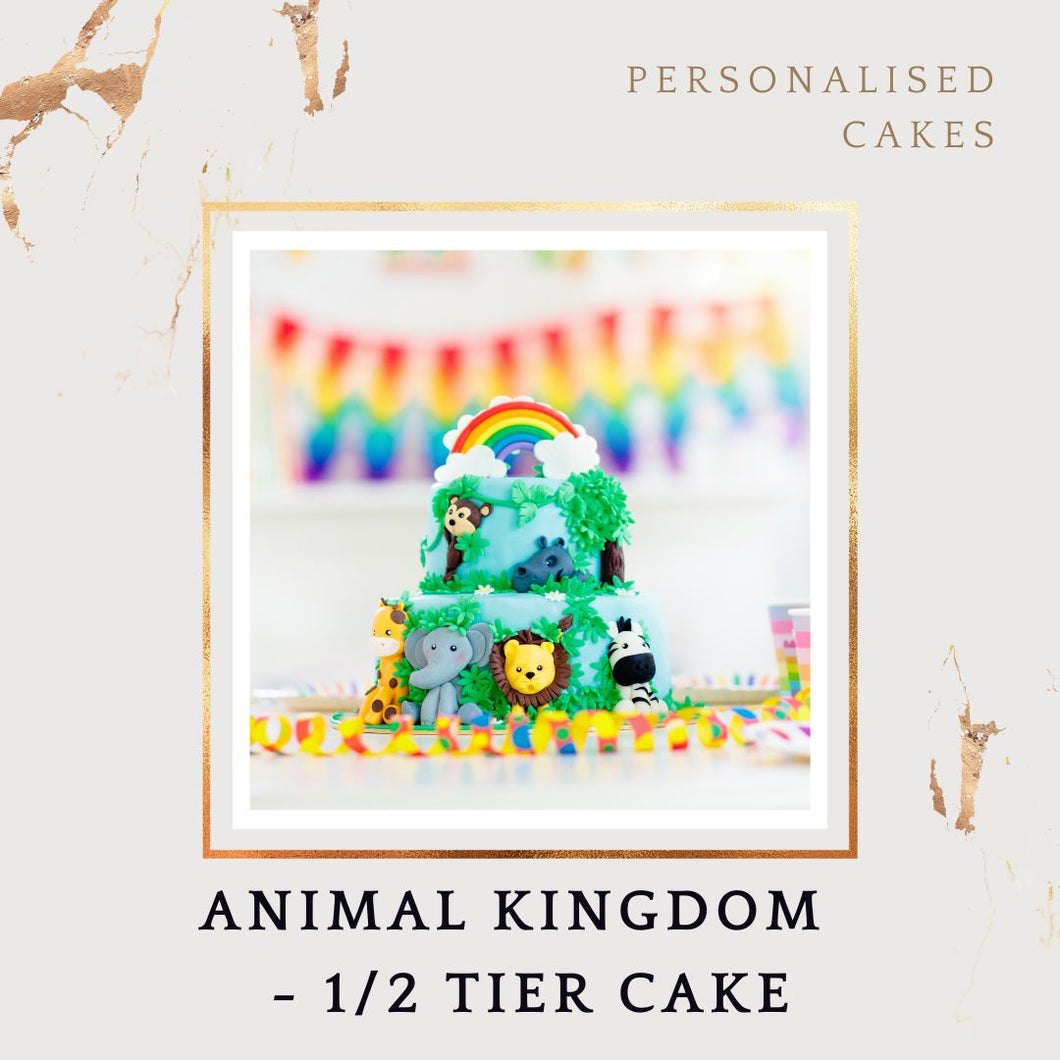 Animal Kingdom Theme Cake - Choose Flavour - Choose Topper I-CO