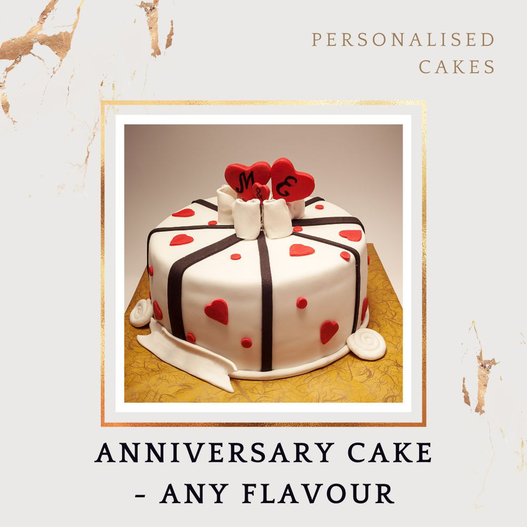 Anniversary Designer Cake - Choose Flavour - Choose Topper I-CO