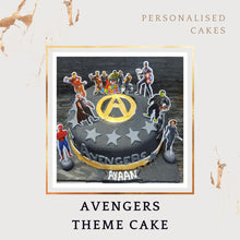 Load image into Gallery viewer, Avengers Theme Design - Customised Cake - Choose Flavour - Choose Topper
