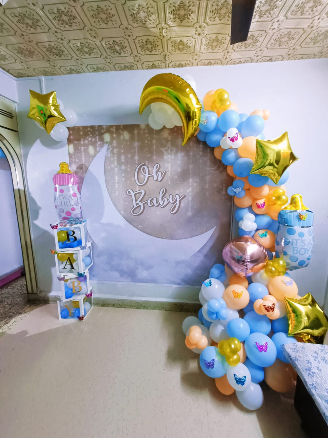Baby Shower Decoration /Birthday Wall balloon decoration
