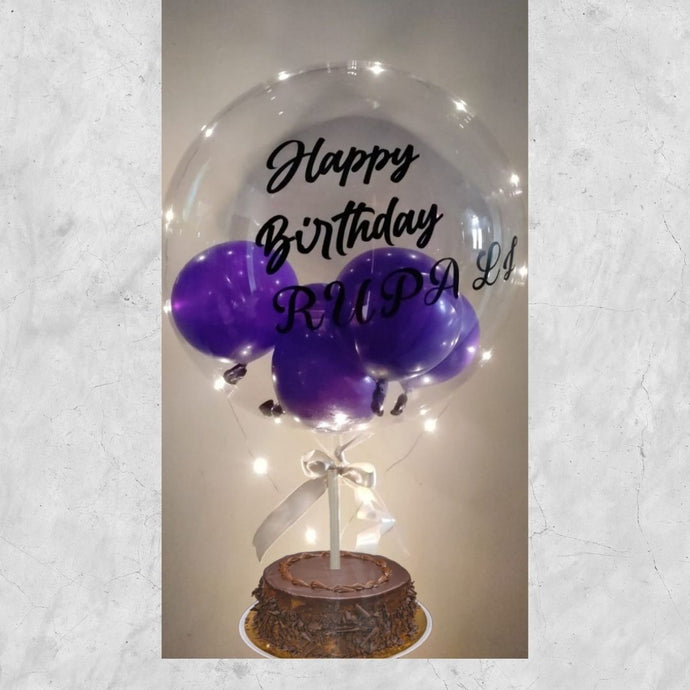 Balloon Cake - Customisable balloon and cake combo