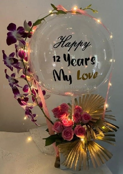 Balloon box surprise for wedding anniversary balloons bouquet delivery same day in India C-BFST