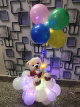 Load image into Gallery viewer, Big party balloons 12 inches teddy sitting on balloons in cluster or bundle--Balloon gift Hamper (Boy/Girl) C-TBB
