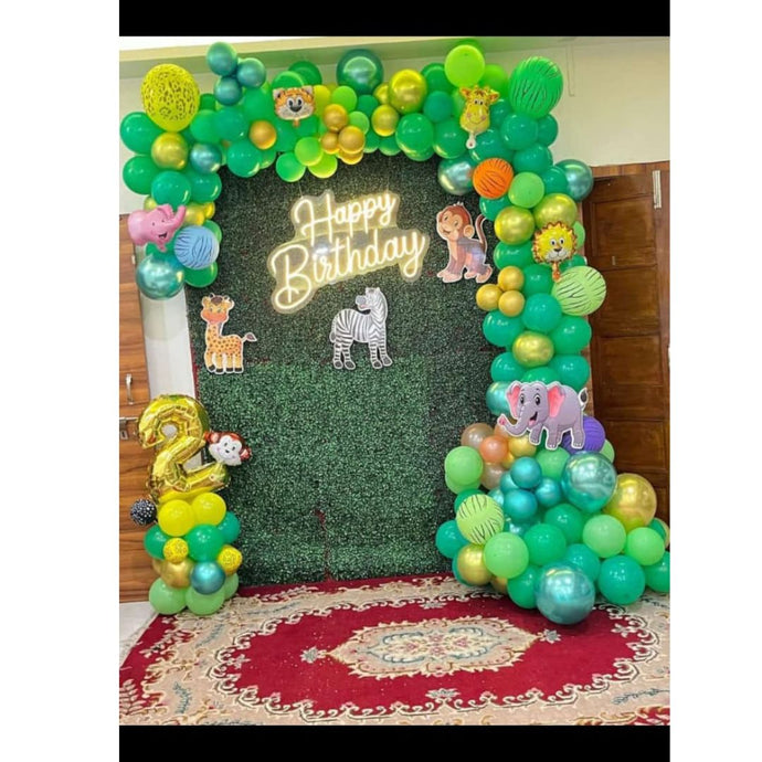 Birthday Balloon Decoration - Jungle Theme Indiaflorist247