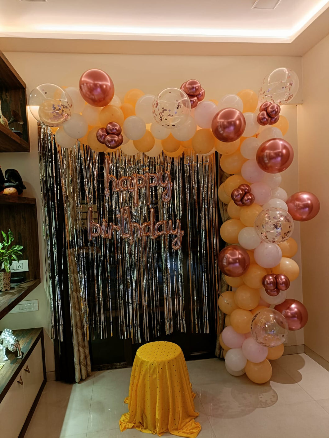 Birthday Balloon Decoration - Shades of Pink & White Indiaflorist247
