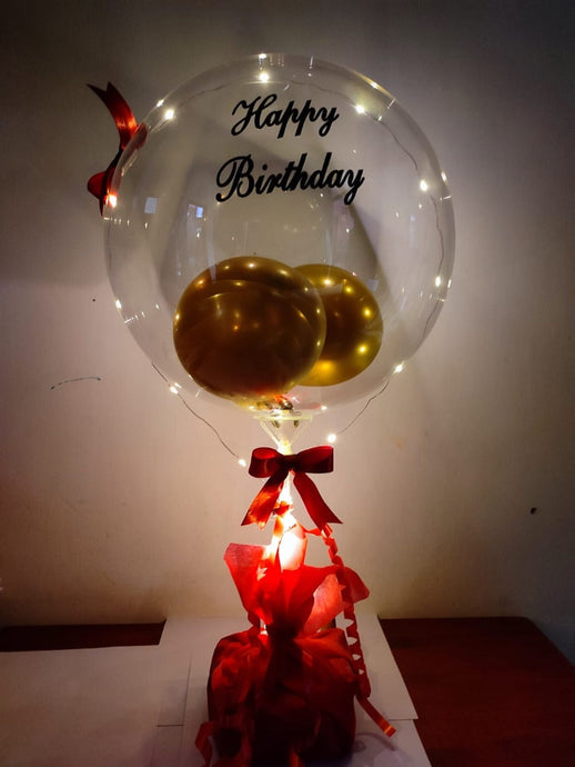 Birthday balloons online shopping service deliver for same day in India - Red and Gold I-AFBO