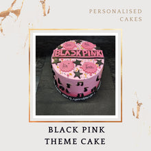 Load image into Gallery viewer, Black Pink Theme Design - Customised Cake - Choose Flavour - Choose Topper I-CO

