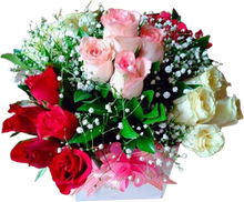 Load image into Gallery viewer, Box flower bouquet with 16 roses best Gift for birthday I-FBO
