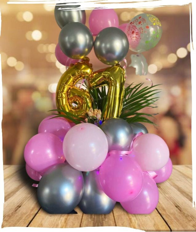 CHOOSE NUMBER IN FORM- Happy birthday balloon decoration Number Balloon Bouquet - Birthday or happy anniversary I-AFBO