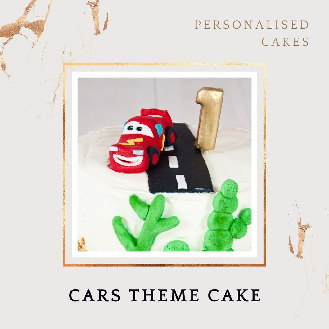 Cars Theme Designer Cake - Choose Flavour - Choose Topper I-CO