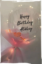 Load image into Gallery viewer, Colour me Pink - Personalised birthday bobo balloon - petals light printed text - add your message - same day delivery C-BFST
