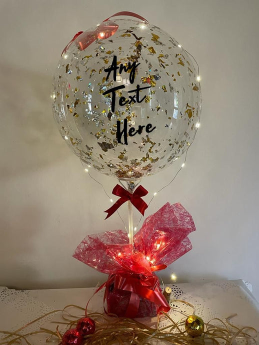 Personalised Confetti Balloon - Happy birthday Surprise print text on balloons for Same day delivery I-AFBO