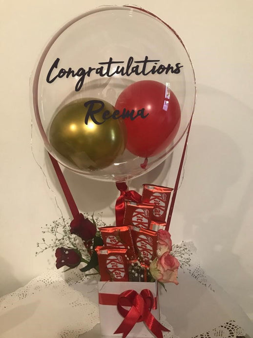 Congratulations printed text balloon Send gifts in India C-BFCHST