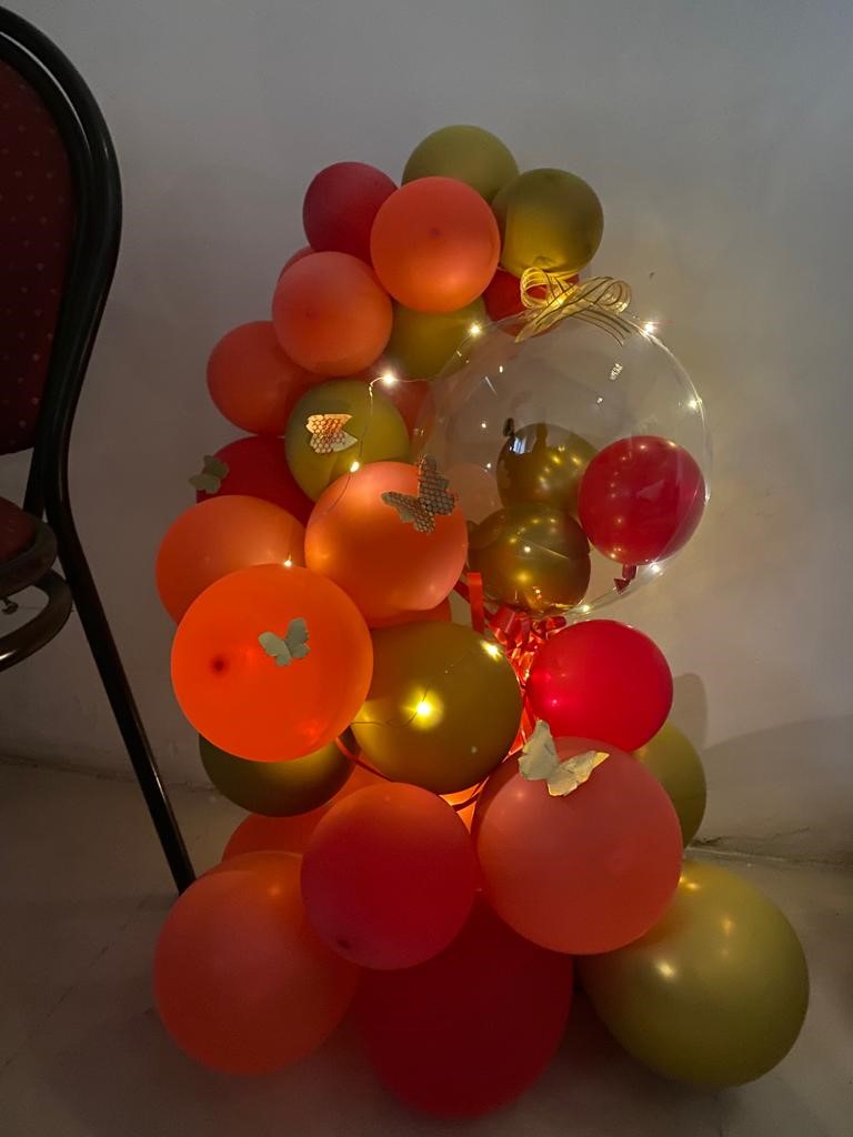 Custom bubble balloons Happy Birthday, Happy Anniversary, Congratulations party printed text on the transparent stuffed balloon I-AFBO