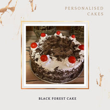 Load image into Gallery viewer, Customisable Cake: Black Forest Cake - Send cake for birthday anniversary today same day in India I-CO
