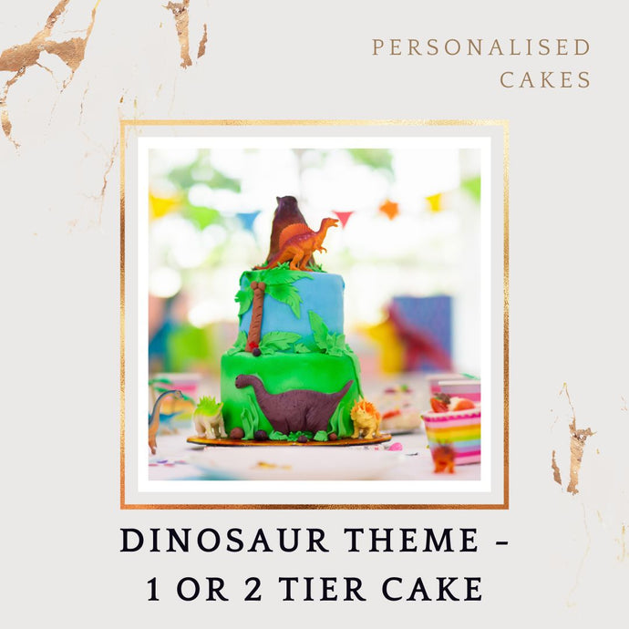 Dinosaur Theme - Birthday Cake - Choose Flavour - Choose Topper - Same Day Delivery