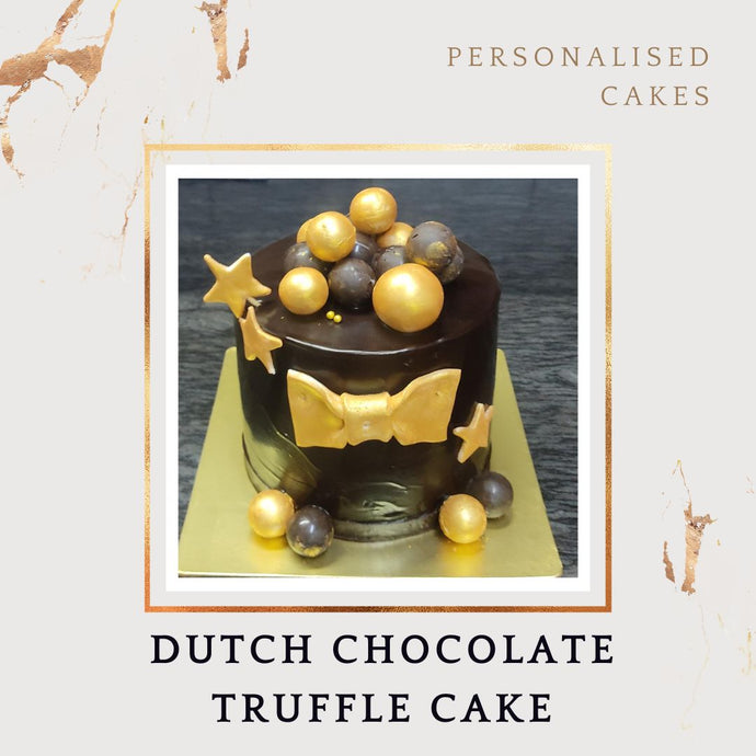 Dutch Chocolate Truffle - Birthday Cake - Choose Flavour - Choose Topper I-CO