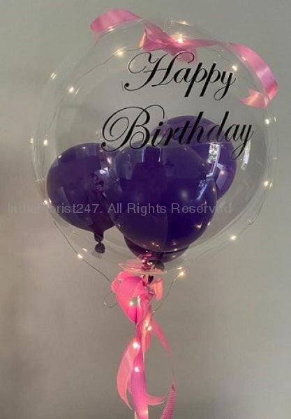 Fancy birthday balloons Single balloon Bouquet luminous lights same day delivery for Birthday I-AFBO