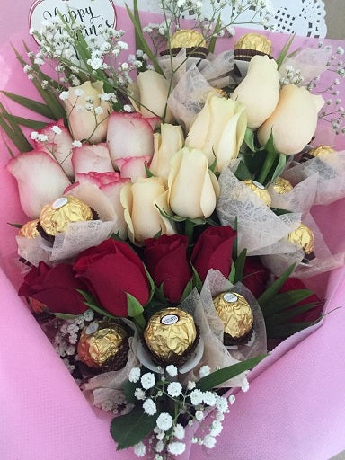 Ferrero Rocher chocolate bouquet Send gifts for birthday anniversary same day delivery C-FCB