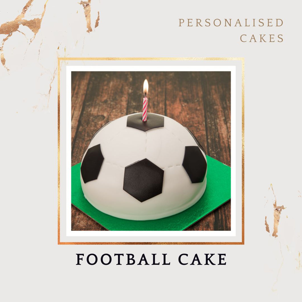 Football Theme Design Cake - Choose Flavour - Choose Topper I-CO