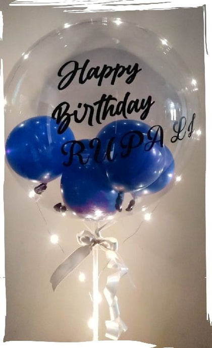 Happy birthday balloon decoration balloon bouquet with text or print Same day delivered I-AFBO