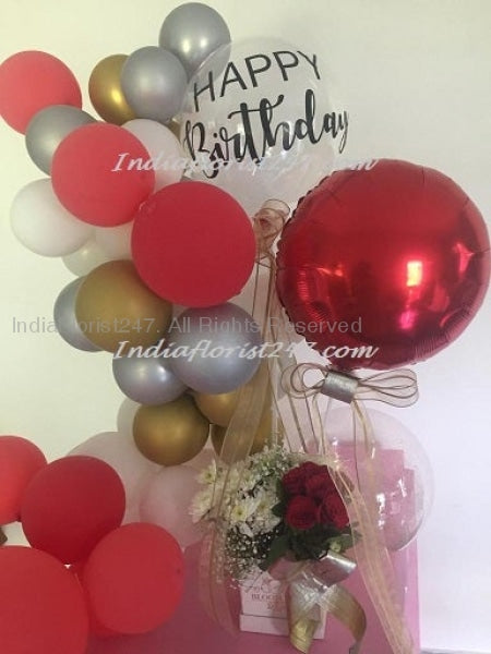 Home delivery of Birthday Gifts of balloon bouquets in India C-BFST