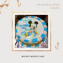 Load image into Gallery viewer, Mickey Mouse Theme Design - Customised Cake - Choose Flavour - Choose Topper I-CO
