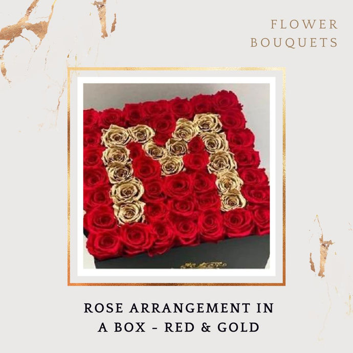 Online Flower Bouquet in a Box - Choose a letter - Customisable I-FBO