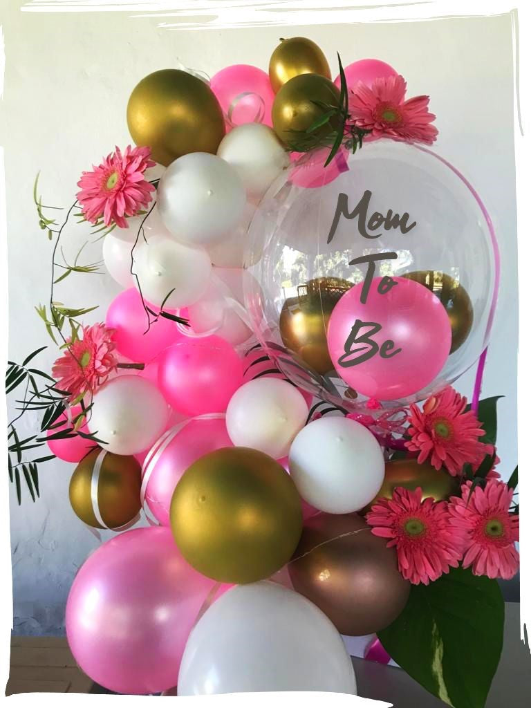 Online Gifts India for same day Mom to be Balloons Printed text