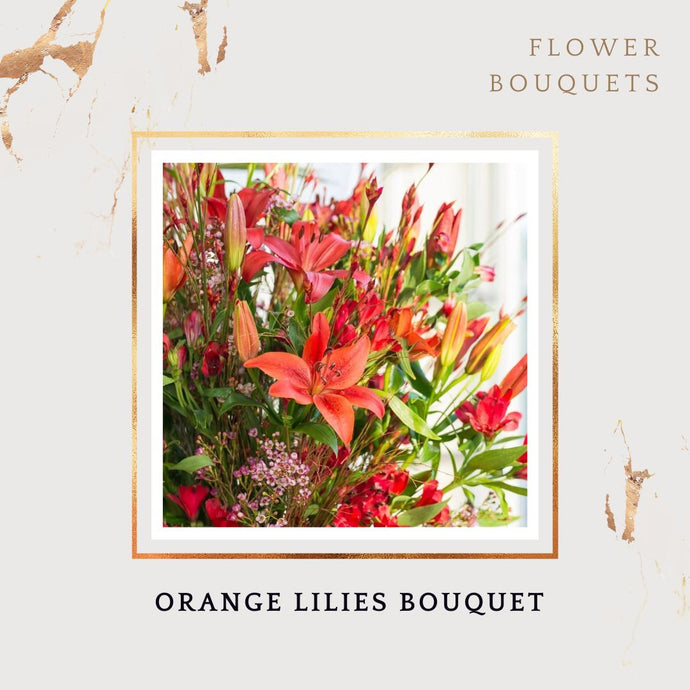 Orange Lilies Bouquet: Large Flower Bouquet delivery online for Same day in India I-FBO