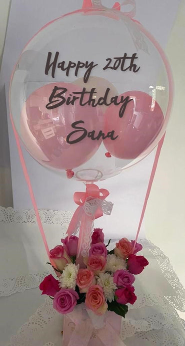 Order Balloon same day delivery Happy birthday printed balloon chrome gold silver pink inflated balloons C-BFST