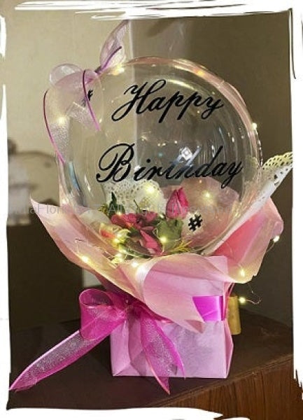 Order Balloons Online for same day delivery for Birthday - Single Balloon Bouquet C-BFST