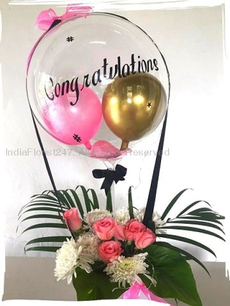Order personalized balloons Custom name balloons bouquet - congratulations - any text - customise colours