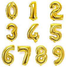 Party Supplies - Number Balloons - Not Inflated I-AFBO