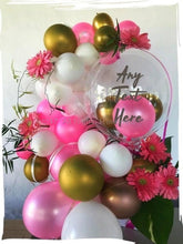 Load image into Gallery viewer, Personalised bubble balloons BALLOON WITH NAME Happy Birthday OR Happy Anniversary OR Congratulations printed text printed balloon-SEE VIDEO INSIDE C-BFST
