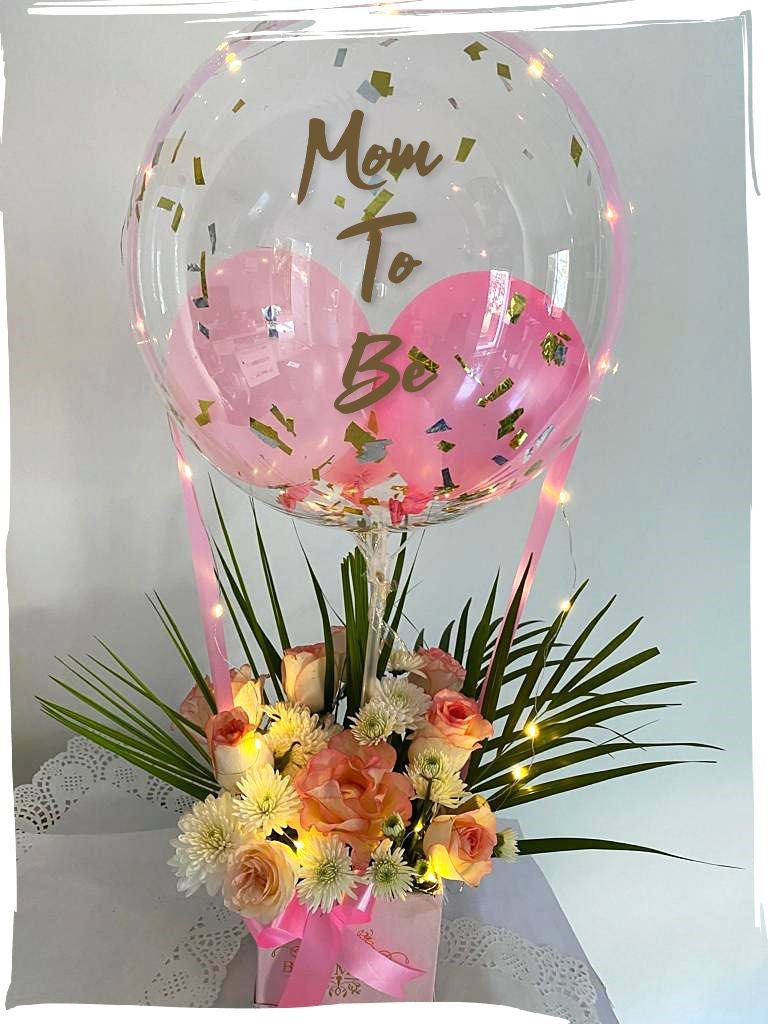 Printed text Mom To Be Baby shower Gifts Buy Send Order balloons Online C-BFST