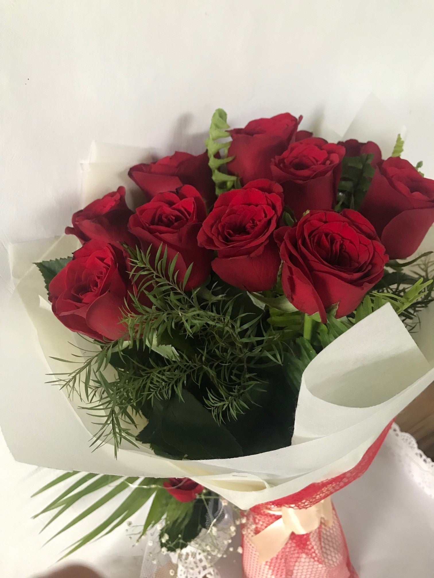 Red Roses Flower Bouquet Freeshipping