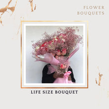 Load image into Gallery viewer, Large life size birthday bouquet of flowers in pastel shades 80 flowers in 3 to 4 feet I-FBO
