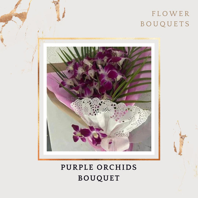 Birthday bouquet buy and send online Purple Orchids flower I-FBO