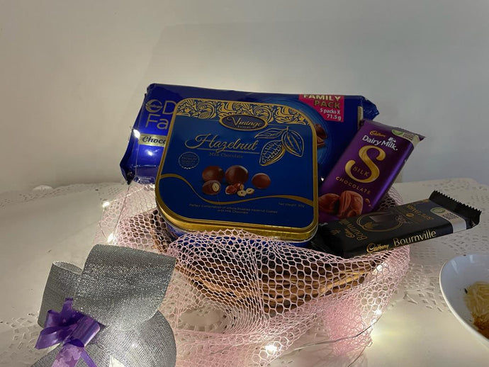 Hazelnut Chocolate Gift Basket for Diwali - Same day Delivery - Best Seller Gift Hamper C-GBF