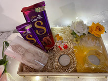 Load image into Gallery viewer, Candles Chocolate and Dry Fruits Gift Basket for Diwali - Same day Delivery - Best Seller Gift Hamper C-GBF
