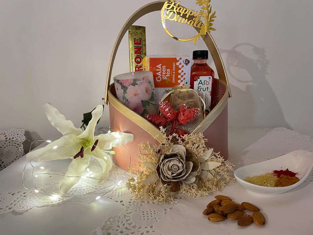 20 - Chocolate and Dry Fruits Gift Basket for Diwali - Same day Delivery - Best Seller Gift Hamper C-GBF